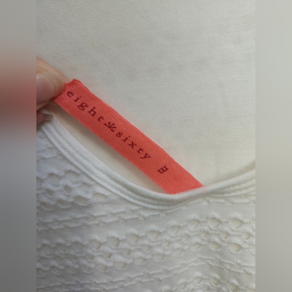 Eight Sixty White Cocktail/Summer Dress with Eyelit Pattern - Picture 4 of 4